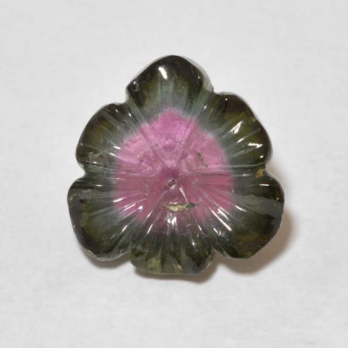 5.23ct 天然 西瓜红 碧玺, 花形切割, 透明