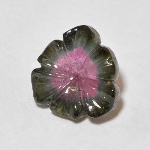 5.23克拉天然碧玺，花形切割，透明