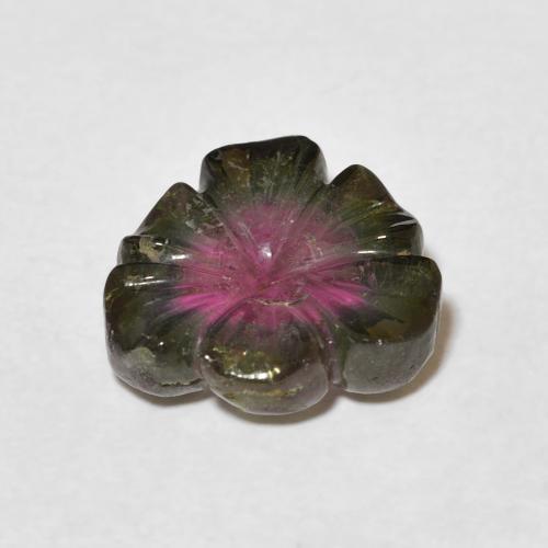 5.23克拉天然碧玺，花形切割，透明