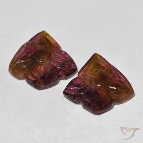 12.54克拉天然碧玺，花形切割，透明