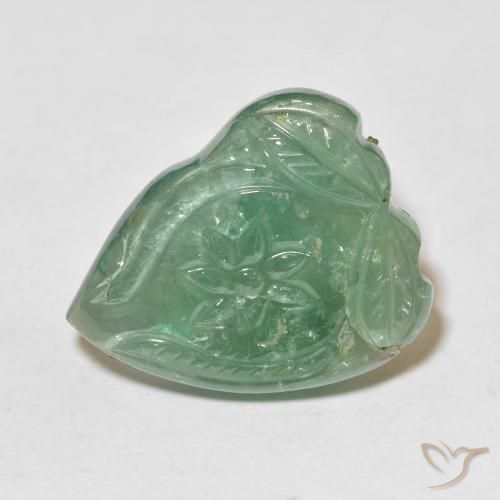 24.92ct 天然 淡薄荷 碧玺, 花形切割, 透明