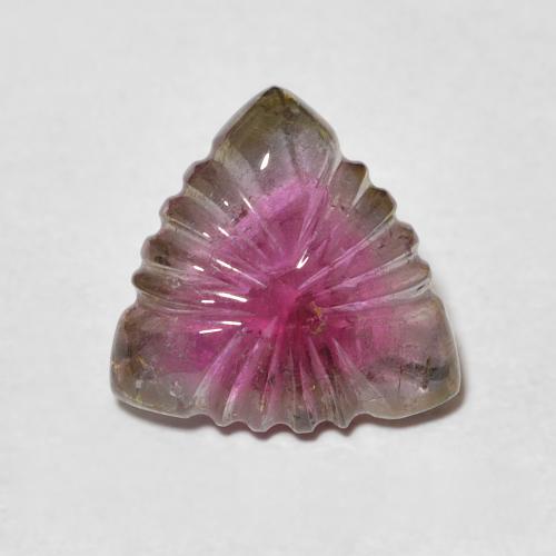 4.18ct 天然 彩色 碧玺, 花形切割, 透明