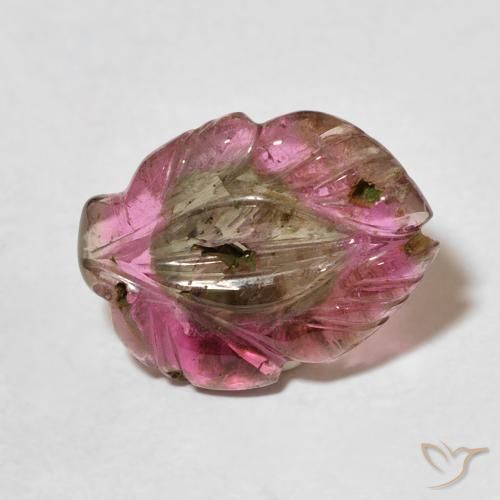 3.78克拉天然碧玺，花形切割，透明