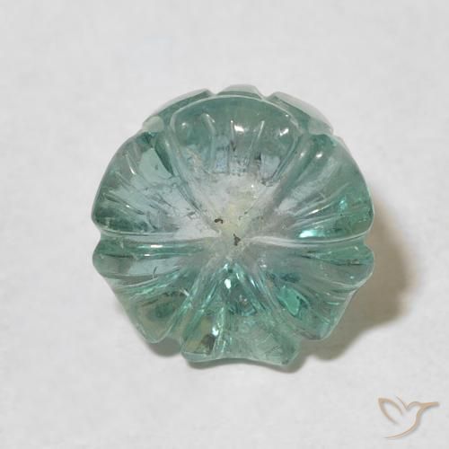 6.83克拉天然碧玺，花形切割，透明