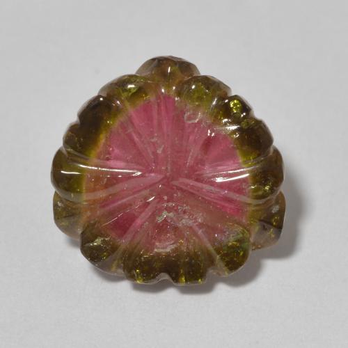 8.80ct 天然 西瓜红 碧玺, 花形切割, 透明