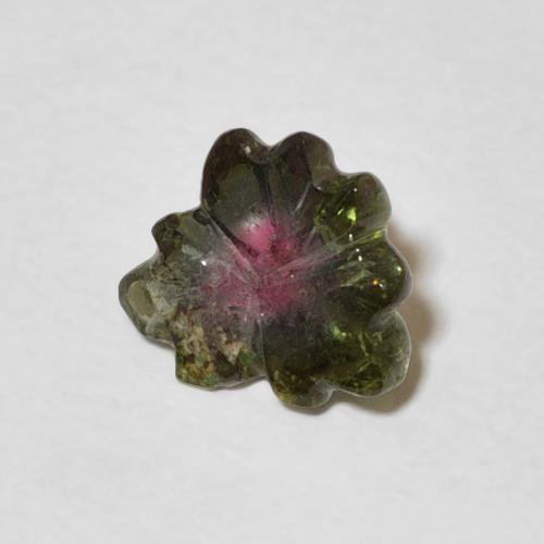 1.00克拉天然碧玺，花形切割，透明