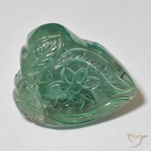31.63克拉天然碧玺，花形切割，透明