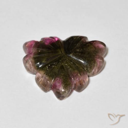 5.01克拉天然碧玺，花形切割，透明