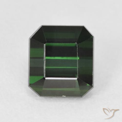 1.48ct 天然 深绿色 碧玺, 祖母绿式切割, VVS