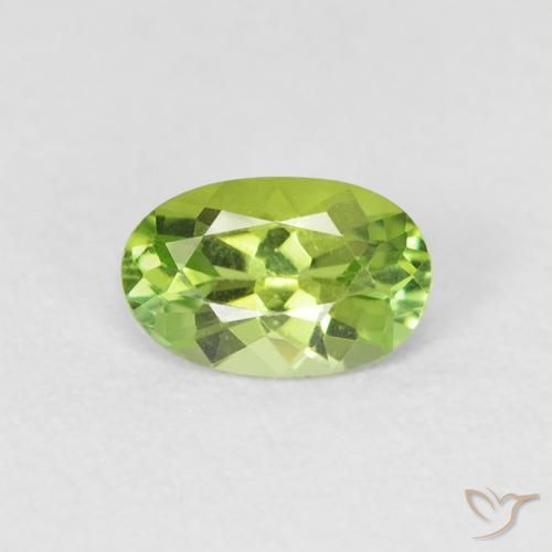 0.46ct 天然 亮绿色 碧玺, 椭圆形, VVS