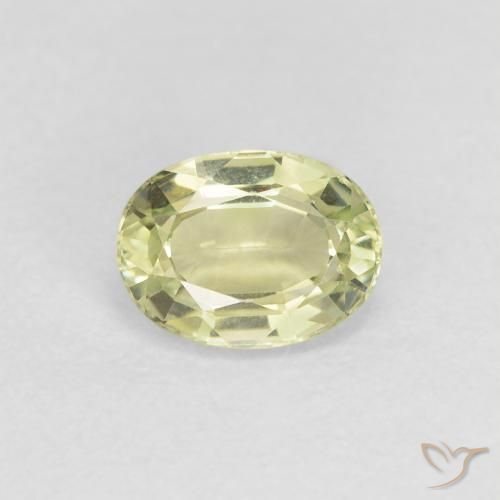 0.81ct 天然 浅梨绿色 碧玺, 椭圆形, VVS