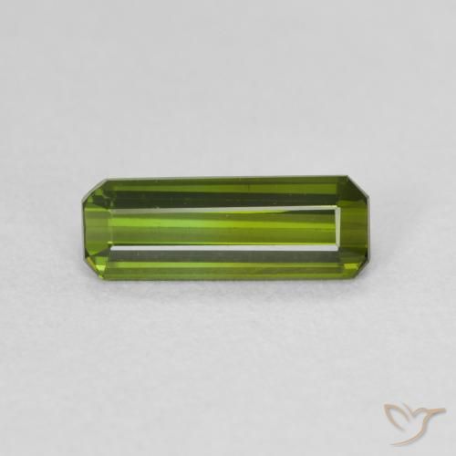 0.98ct 天然 黄绿色 碧玺, 祖母绿式切割, VVS