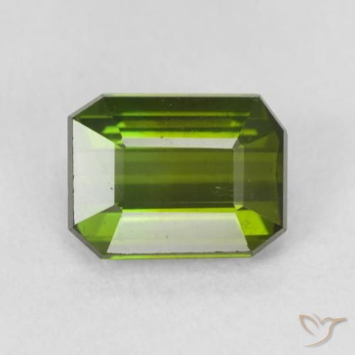1.20ct 天然 黄绿色 碧玺, 祖母绿式切割, VVS-VS