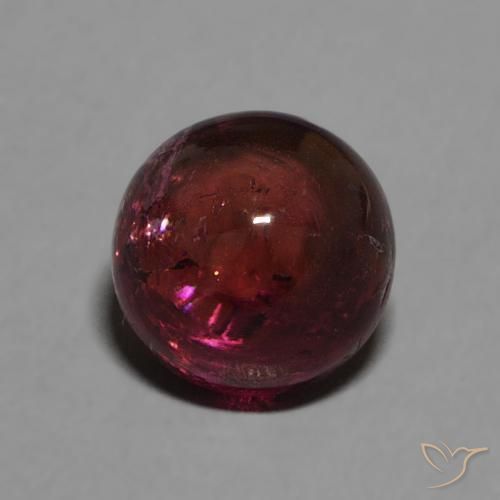 1.52ct 天然 深红色 碧玺, 圆形的, 透明
