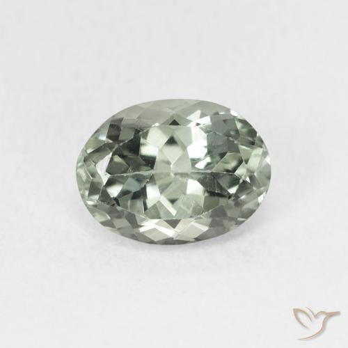 1.38ct 天然 中绿灰色 碧玺, 椭圆形, VS