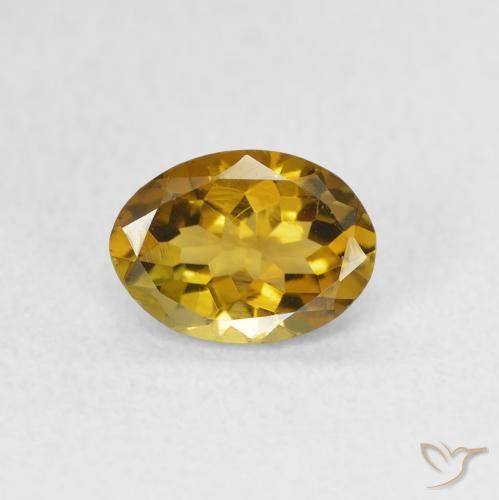 0.96ct 天然 绿金棕色 碧玺, 椭圆形, VS
