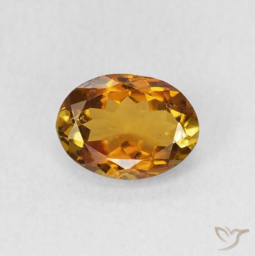 1.27ct 天然 Golden Orange to Deep Brown 碧玺, 椭圆形, VS