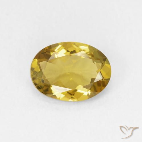 1.24ct 天然 金色 碧玺, 椭圆形, VVS-VS