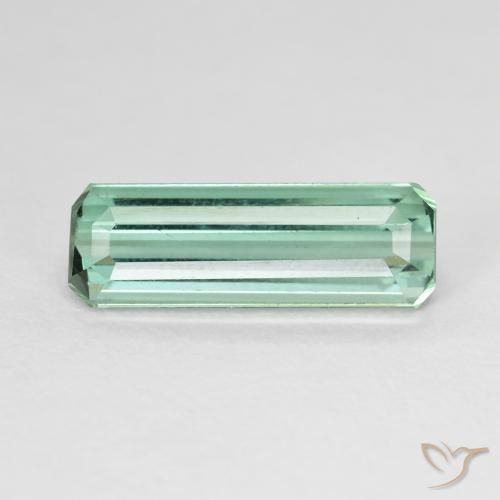 4.12ct 天然 浅薄荷绿 碧玺, 祖母绿式切割, VVS-VS