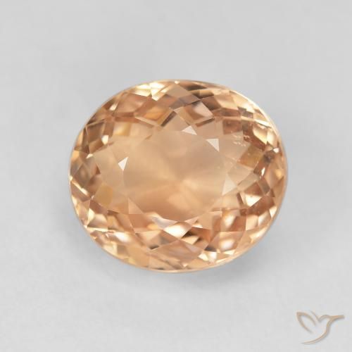 5.78ct 天然 哈密瓜橙 碧玺, 椭圆形, VS