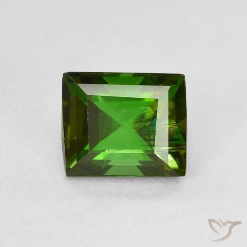 0.99ct 天然 森林绿 碧玺, 狭长方形, VS-SI