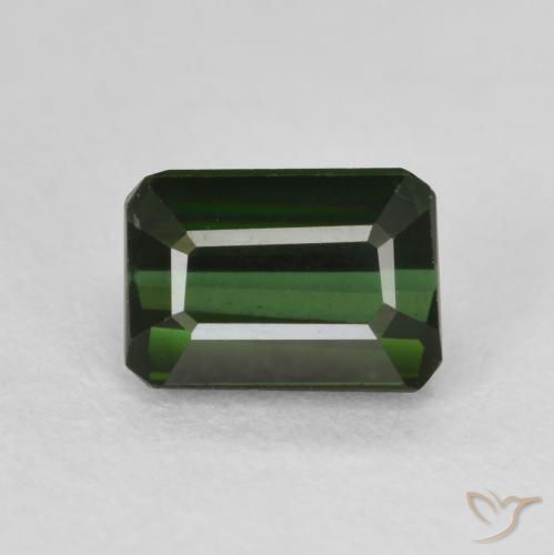 1.46ct 天然 非常深绿色 碧玺, 祖母绿式切割, VVS