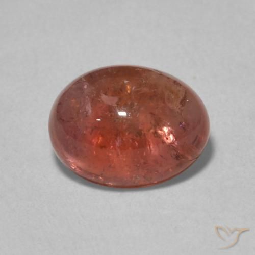1.50ct 天然 红橙色 碧玺, 椭圆形, 透明