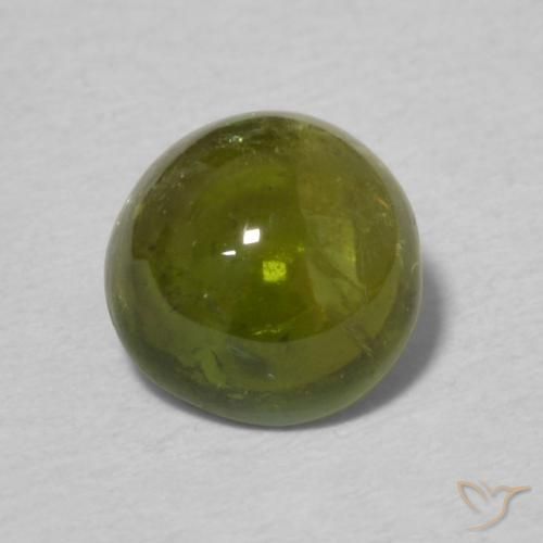 0.95ct 天然 中绿色 碧玺, 圆形的, 透明