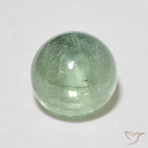 2.06ct 天然 非常浅的黄绿色 碧玺, 圆形的, 透明