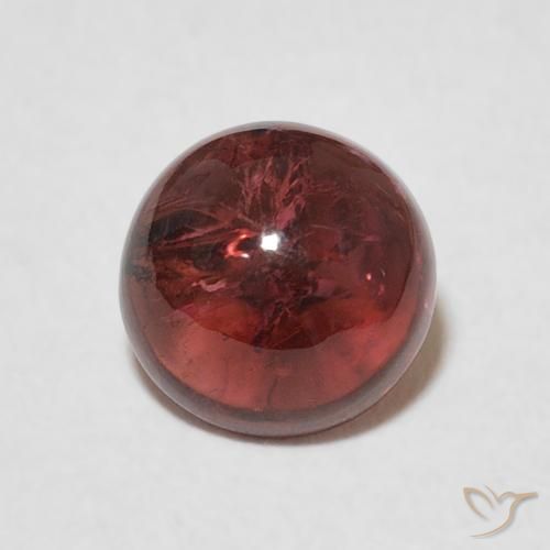 1.53ct 天然 Medium Dark-Red 碧玺, 圆形的, 透明