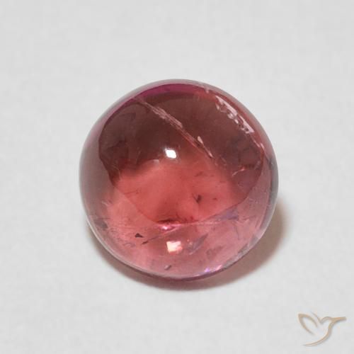 1.35ct 天然 浅猩红色 碧玺, 圆形的, 透明