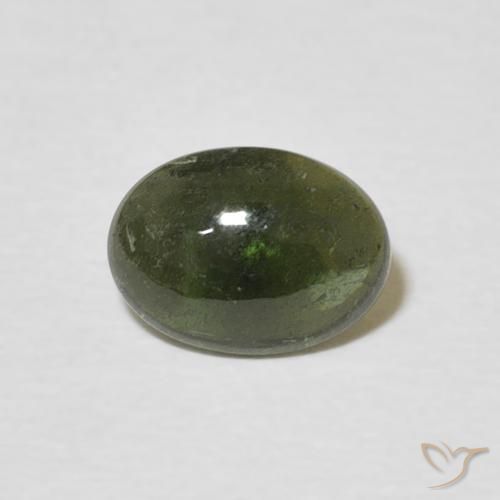 1.16ct 天然 暗绿色 碧玺, 椭圆形, 透明