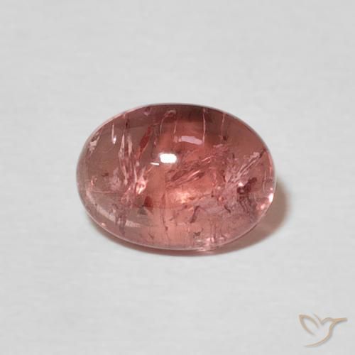 1.29ct 天然 覆盆子粉 碧玺, 椭圆形, 透明