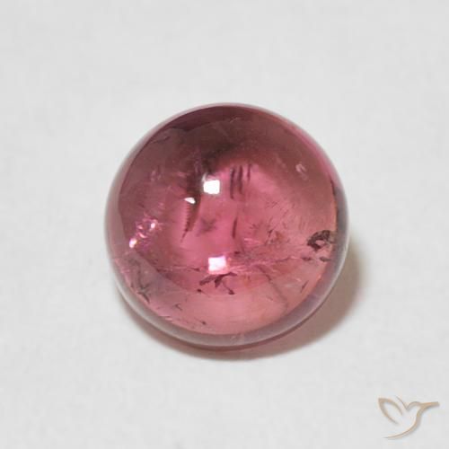1.35ct 天然 深洋红色 碧玺, 圆形的, 透明
