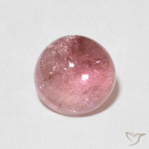 1.36ct 天然 泡泡糖粉色 碧玺, 圆形的, 透明