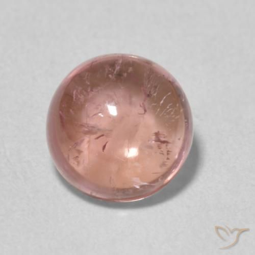 1.52ct 天然 浅粉色 碧玺, 圆形的, 透明