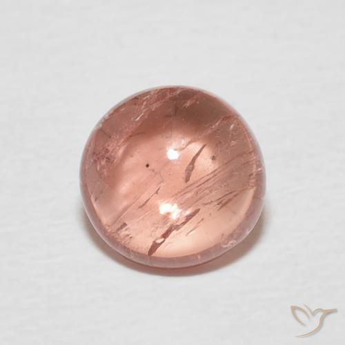 1.37ct 天然 橙粉色 碧玺, 圆形的, 透明