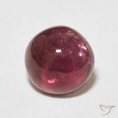 1.23ct 天然 Medium Dark-Red 碧玺, 圆形的, 透明