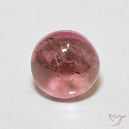 0.93ct 天然 紫檀粉 碧玺, 圆形的, 透明