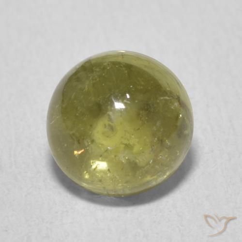 1.89ct 天然 黄绿色 碧玺, 圆形的, 透明