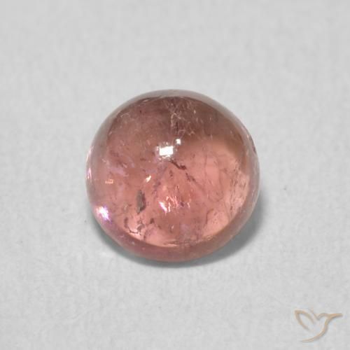 0.88ct 天然 暖红色 碧玺, 圆形的, 透明