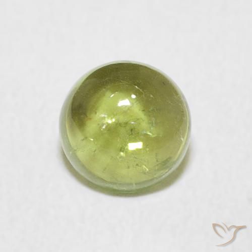 0.79ct 天然 暖土绿 碧玺, 圆形的, 透明