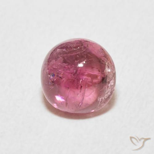 1.23ct 天然 艳粉色 碧玺, 圆形的, 透明