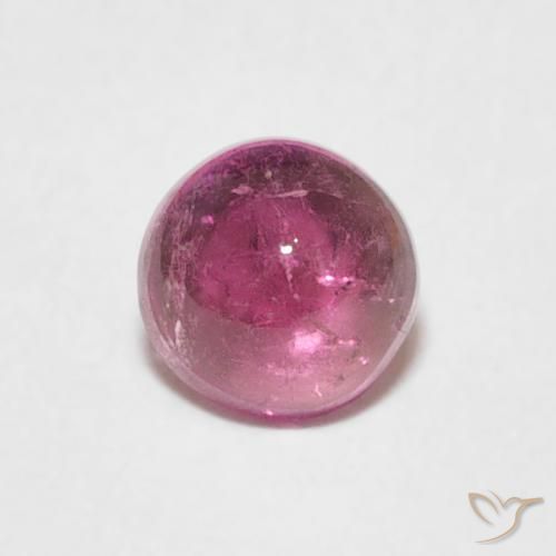 0.69ct 天然 深洋红色 碧玺, 圆形的, 透明