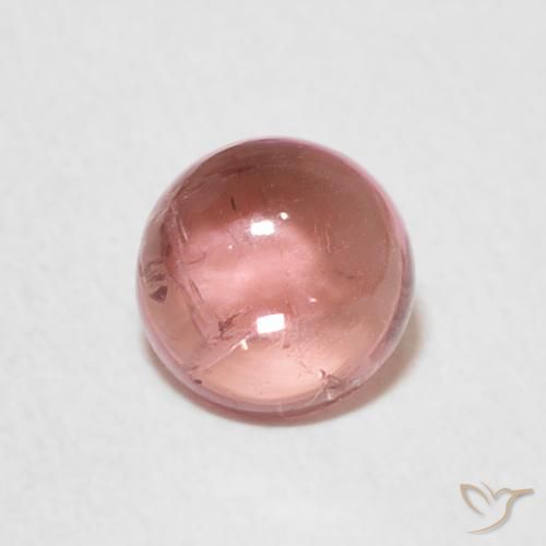 0.77ct 天然 橙粉色 碧玺, 圆形的, 透明