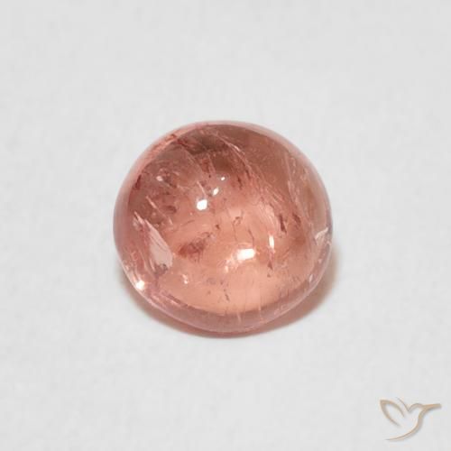 0.93ct 天然 粉橘色 碧玺, 圆形的, 透明