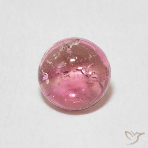 0.90ct 天然 洋红色粉红色 碧玺, 圆形的, 透明