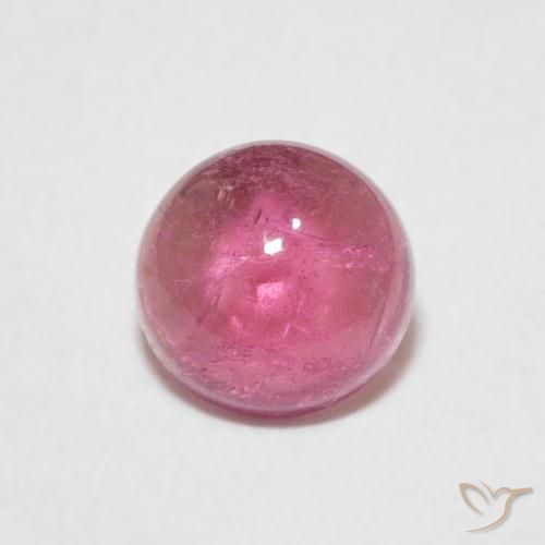 0.90ct 天然 中粉红色 碧玺, 圆形的, 透明