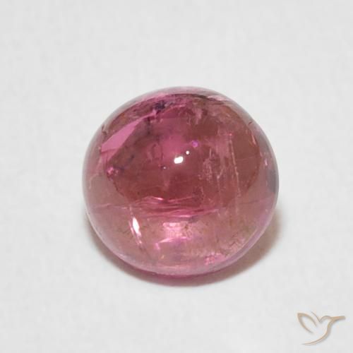 1.18ct 天然 深粉色 碧玺, 圆形的, 透明