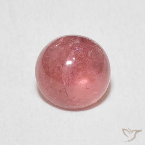 0.94ct 天然 深橙粉色 碧玺, 圆形的, 透明